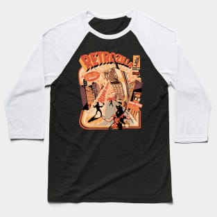 Retro Phonezilla - Black Baseball T-Shirt